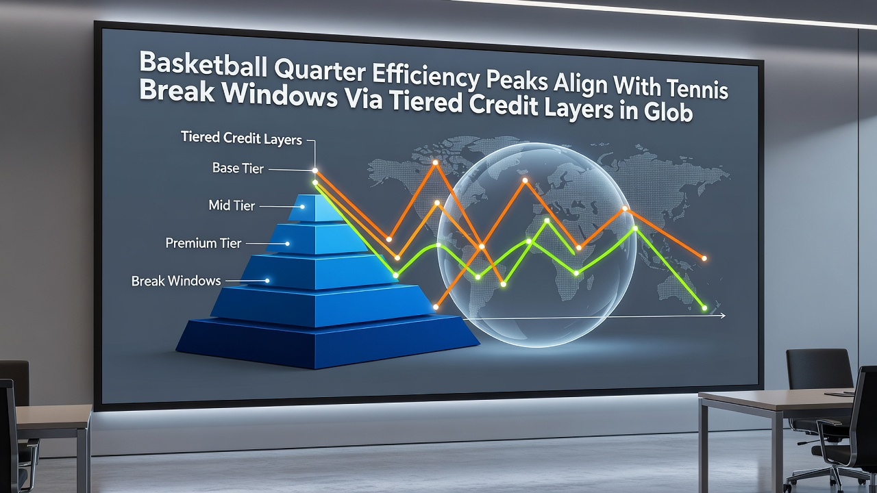 Vergleichende Grafik zu Basketball-Effizienzmetriken und Tennis-Break-Raten mit Fokus auf gestaffelte Kreditapplikationen in globalen Netzwerken