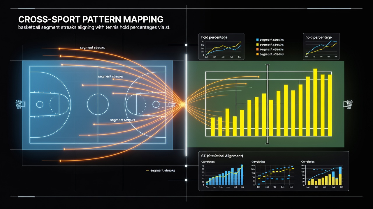 Diagramm zu gestapelten Promo-Layern und Cross-Sport-Mustern in Basketball sowie Tennis