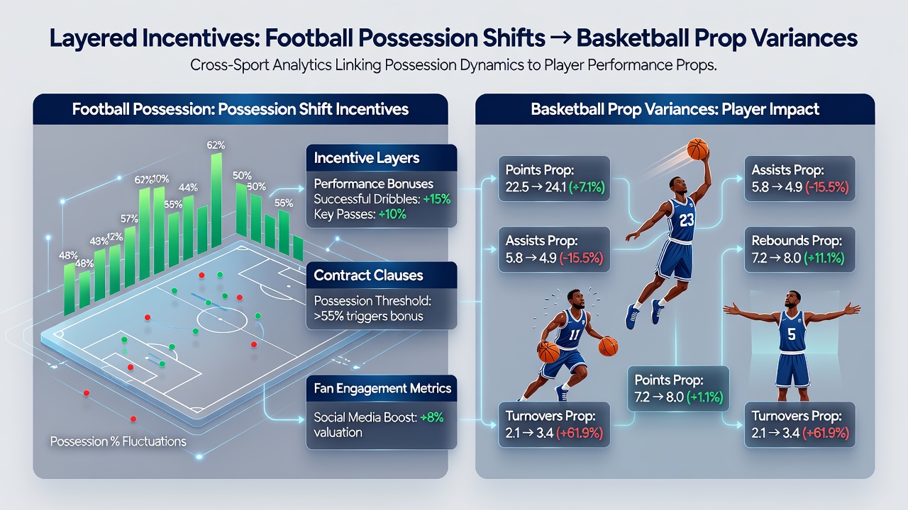 Visualisierung der Verknüpfung von Fußball-Besitzdaten mit Basketball-Prop-Varianzen auf Wettplattformen
