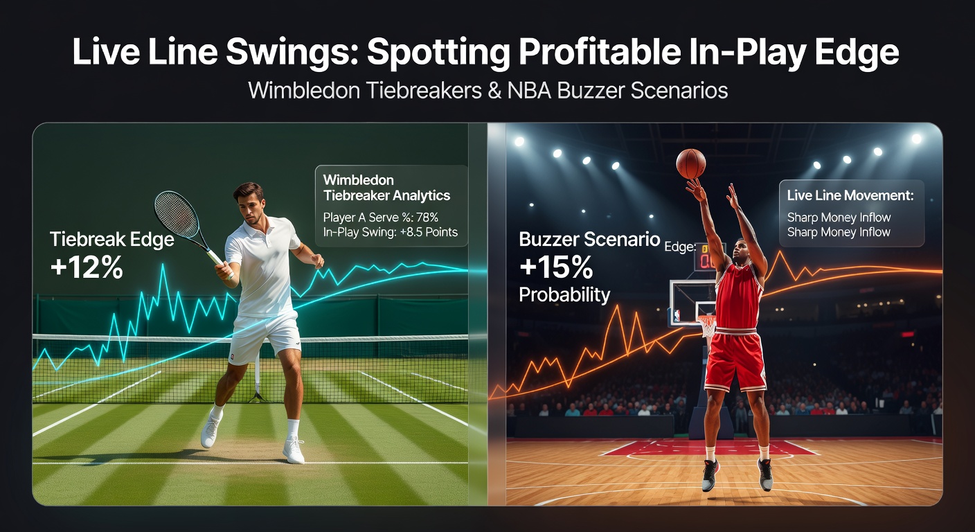 NBA-Spieler im Buzzer-Beater-Versuch mit dynamischer Quoten-Grafik im Hintergrund, die steile Schwankungen zeigt