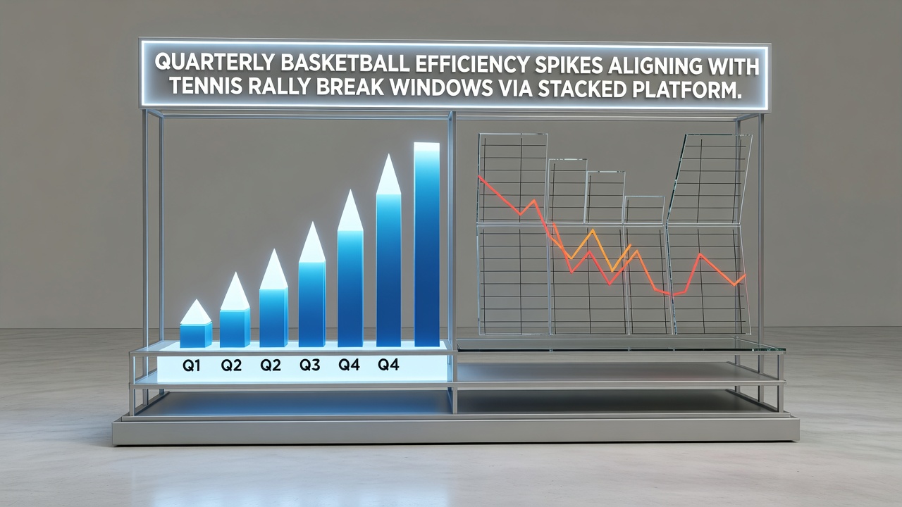 Visualisierung gestapelter Kreditapplikationen bei Basketball-Effizienzspitzen und Tennis-Breakfenstern in globalen Liga-Netzwerken
